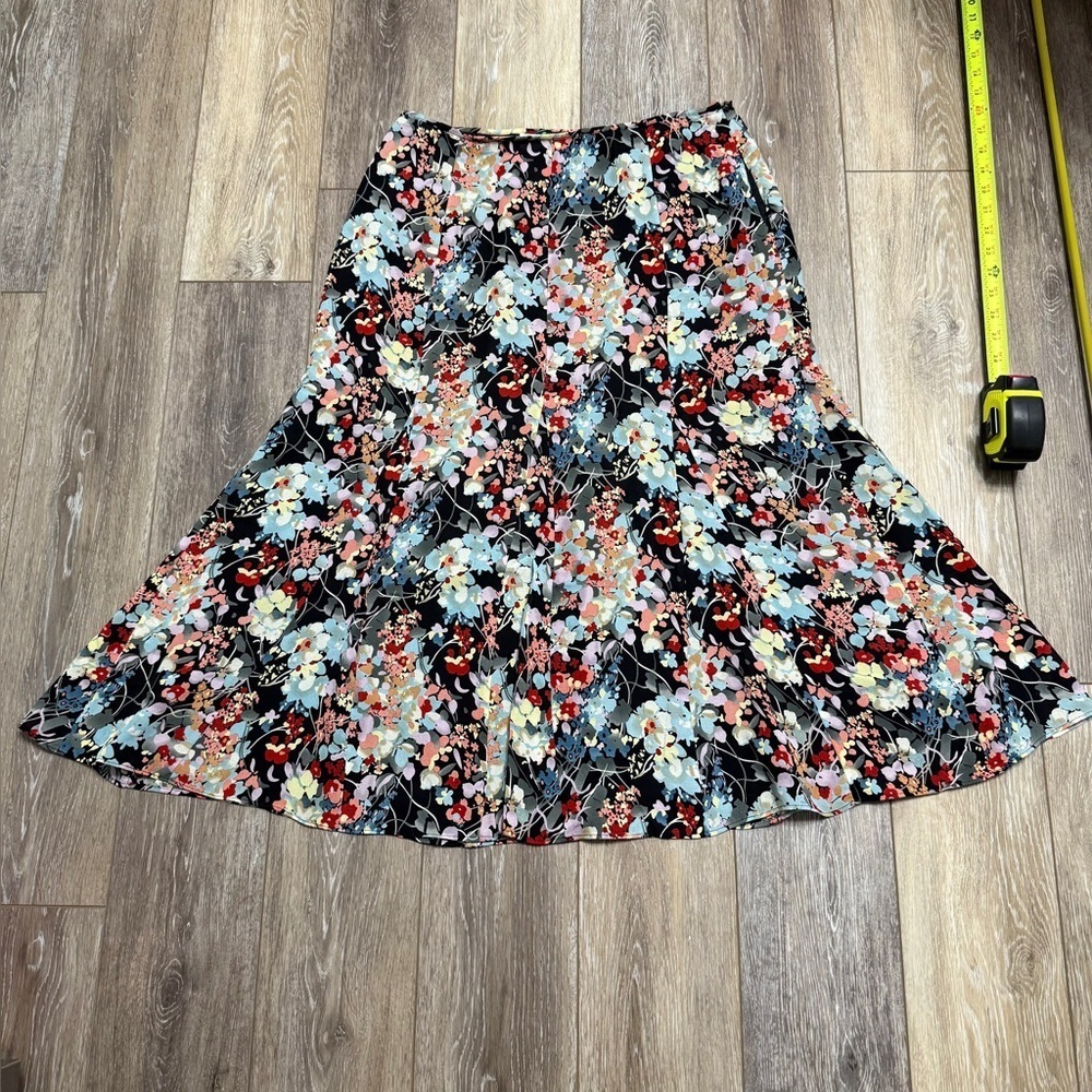 Jones New York Multicolor Floral A-Line Skirt